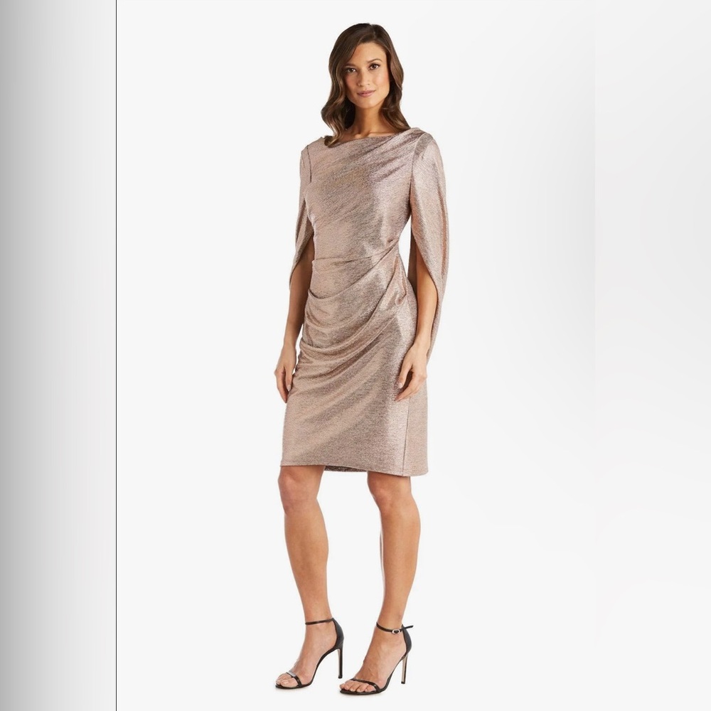 NWT* Size 12*shimmering tan dress.